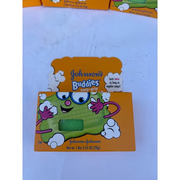Lot of 6 Discontinued Johnsons Buddies Easy-Grip Sudzing Bar Soap For Kids NOS - Picture 4 of 6